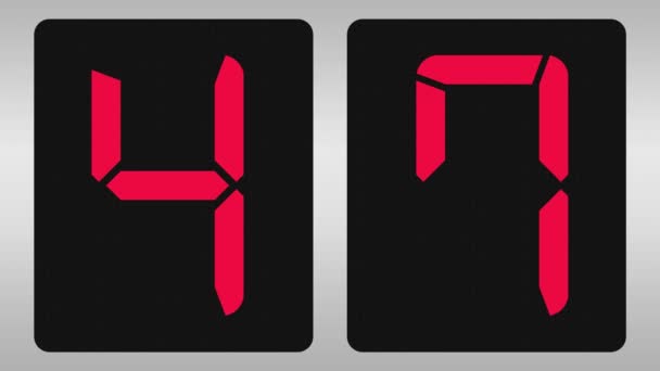 Modern One Minute Countdown Digital Meter Made Stainless Steel Countdown — Stock Video