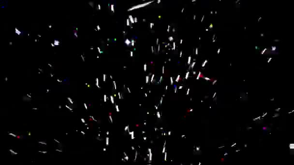 Moderno Loop Confetti Animation Con Sfondo Nero Verde Continuo Senza — Video Stock