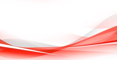 Kırmızı ve Beyaz Soyut Modern Şekiller.