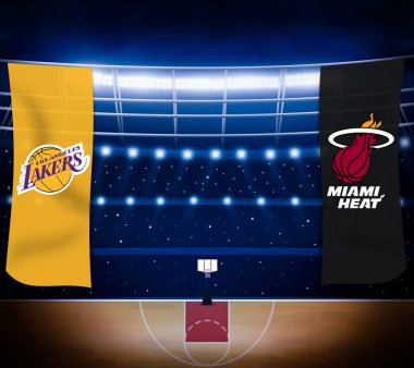 30.01.2021. Kaliforniya, ABD. Basketbol editör illüstrasyonu. Lakers Miami Heat Maçına Karşı