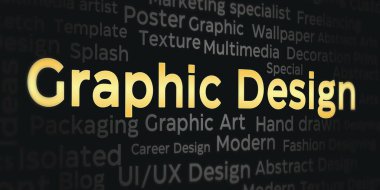 Grafiksel Tasarım Anahtar Kelimesi anahtar sözcüklerde altın renkte görünür