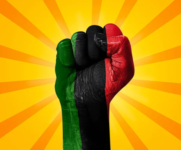 Juneteenth Freedom Day Celebration Fist Three Color Red Black Green — Stockfoto