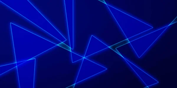 玻璃风格的发光三角现代背景概念蓝色的颜色 随机三角形背景 — 图库照片
