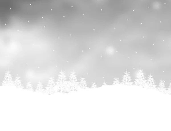 Modern Winter Landscape White Snowy Trees Mountains Abstract Backdrop — 图库照片