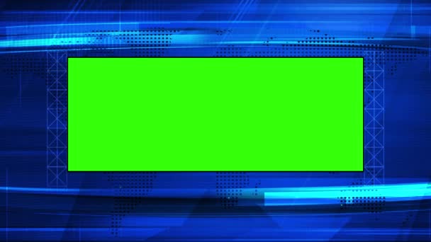 Modern Green Screen Media Bill Board Broadcasting Background Modern Concep — Stok Video