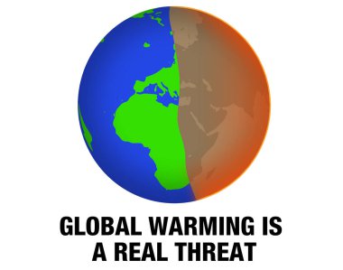 Global Warming is a real threat to humanity and to our world. Modern Abstract Earth 3D Rendered Visual representation
