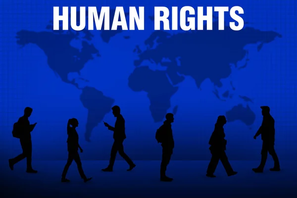 Human Rights Worldwide Problem Modern Abstarct Rendered Backdrop — 图库照片