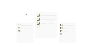 Beyaz izole edilmiş arkaplan canlandırmasında birden fazla sayfa ve şekle sahip denetim listesi ögeleri