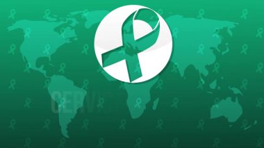 Ocak ayı, her yıl dünya çapında Servikal Sağlık Bilinci Ayı, kurdele ve tipografi ile 4k animasyon olarak gözlemlenmektedir..