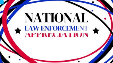 Ulusal kolluk kuvvetlerinin takdir günü 4k animasyon 9 Ocak 'ı canlı tasarım ve onurlu memurlar için vatansever renklerle kutluyor..