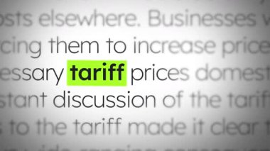 Fiyatlar ve iç ekonomi konulu metinde vurgulanan gümrük tarifesi, iş ve ekonomi tartışmalarındaki önemi vurguluyor.