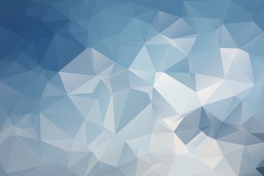 Soyut üçgen düşük Poli mavi renk arka plan kümesi.