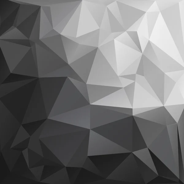 Abstracte veelhoekige zwart-wit Toon achtergrond. Vector — Stockvector