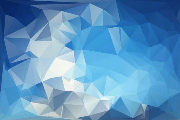 Abstracte driehoek laag Poly blauwe kleur achtergrond Set. — Stockvector