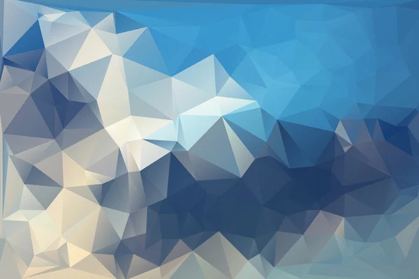 Abstracte driehoek laag Poly blauwe kleur achtergrond Set. — Stockvector