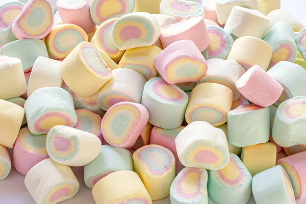Marshmallows Multicolored Food Background Sweets Close High Quality Photo — Stock Photo, Image