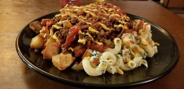 Depiction Rochester Famous Dish Called Garbage Plate — Stock Photo, Image