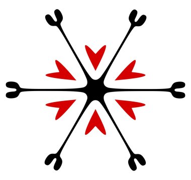 Kalpler daire süsleme. İzole