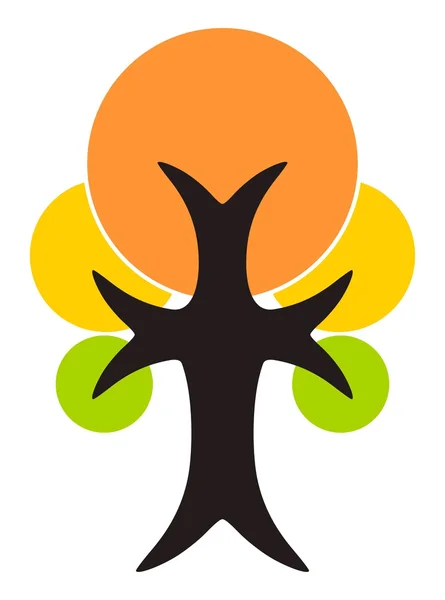 Jesienne drzewo ikona — Wektor stockowy