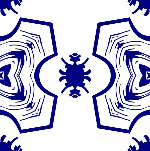 Patrón geométrico sin costura azul — Archivo Imágenes Vectoriales