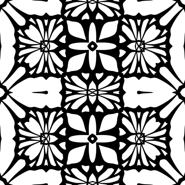 Floraler Spitzenhintergrund. nahtloses schwarzes Muster — Stockvektor