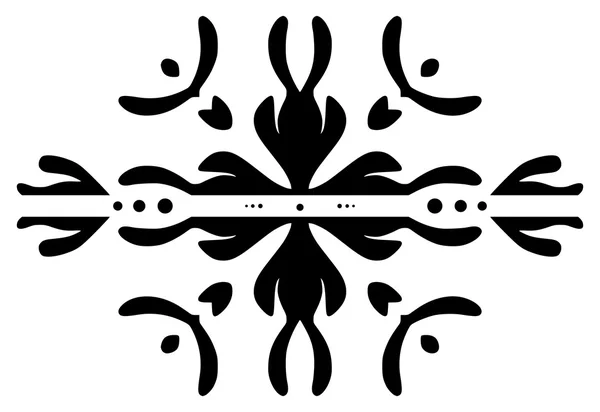 Elemento de diseño simétrico dibujado a mano — Archivo Imágenes Vectoriales