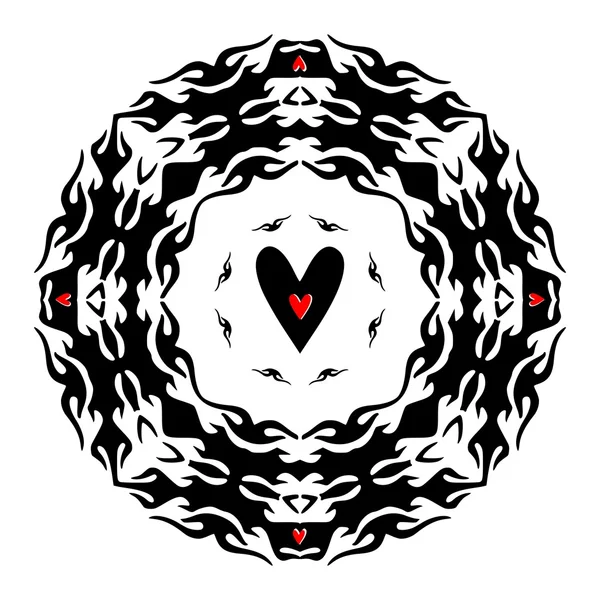 タトゥーと円の形でデザインのテンプレート — ストックベクタ