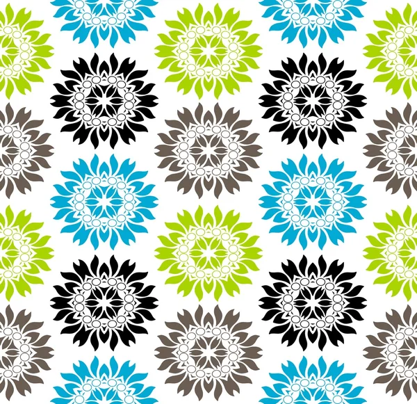 Seamless vibrant colored floral pattern — Stock Vector