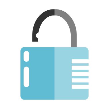 Beyaz arka plan üzerinde izole şifreli kilit