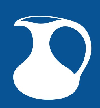 Süt kabı. Siluet. İzole. 