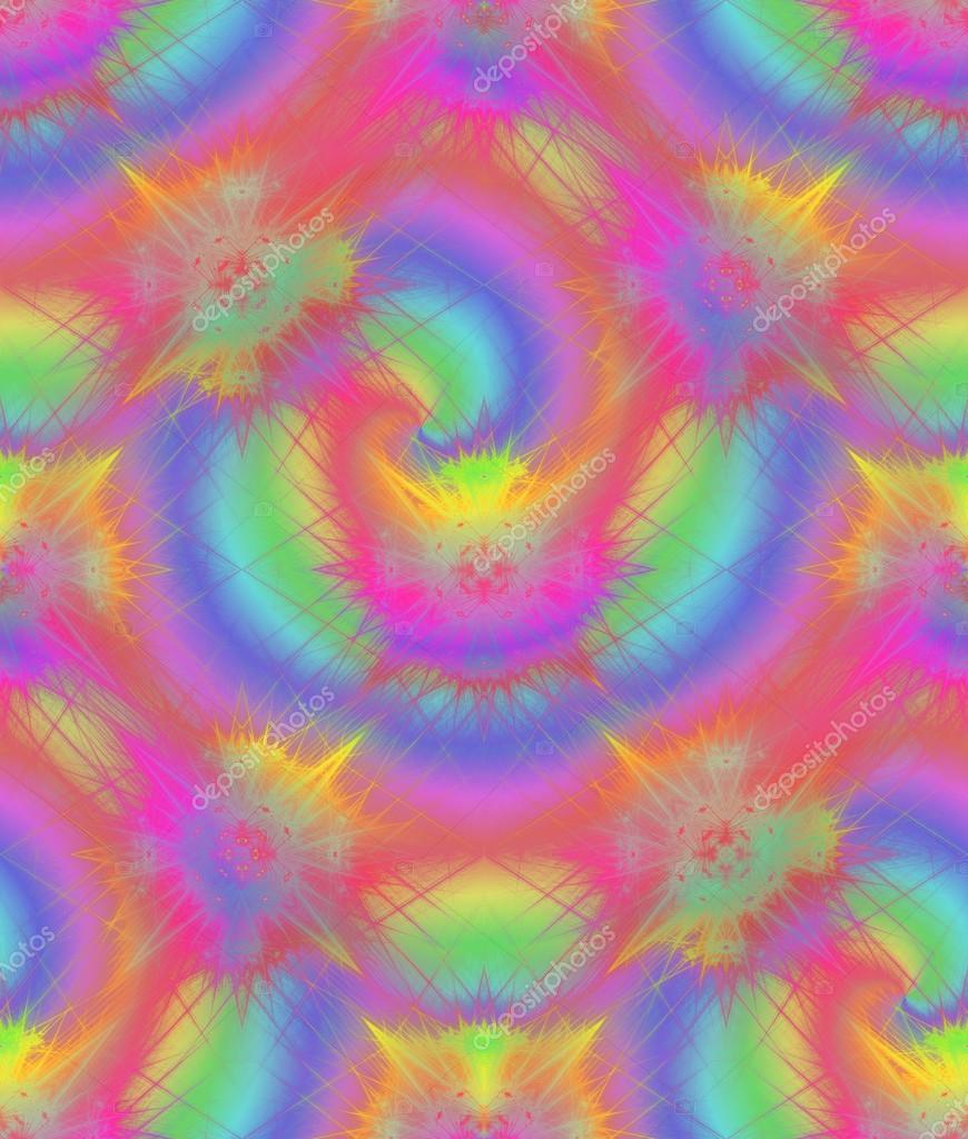 鮮やかな色のシームレスなパターン 渦巻き模様の装飾が施された壁紙 ストック写真 C Matahiasek