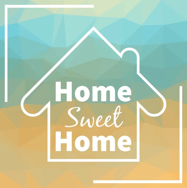 Casa dolce casa. Design triangolare per biglietti di auguri, stampe e progetti web — Vettoriale Stock