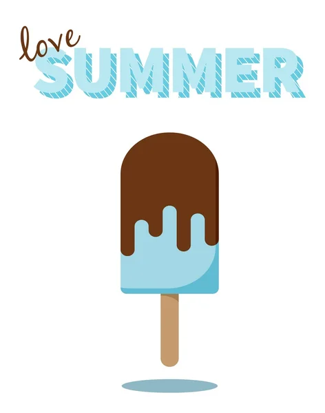 Love Summer diseño de paletas para tarjetas, estampados, camisetas, web, etc. . — Vector de stock