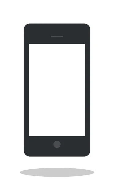 Icône de téléphone portable avec ombre portée. Style plat — Image vectorielle