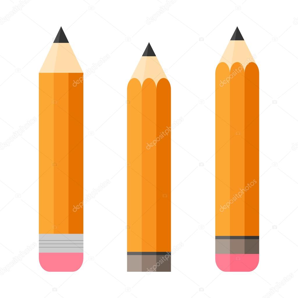 Crayon Avec Gomme Vector Illustration Retour à L'école