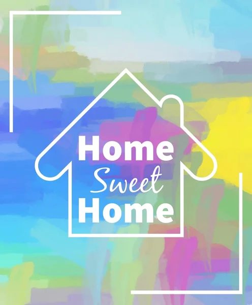 Casa dolce casa. Sfondo colorato — Foto Stock