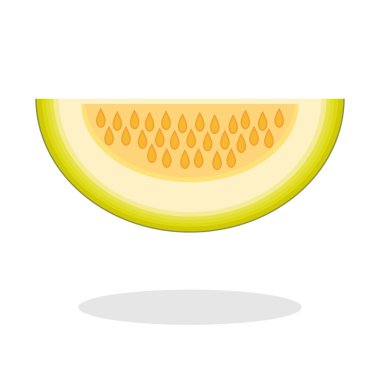 Beyaz arka plan üzerinde izole galia kavun dilim