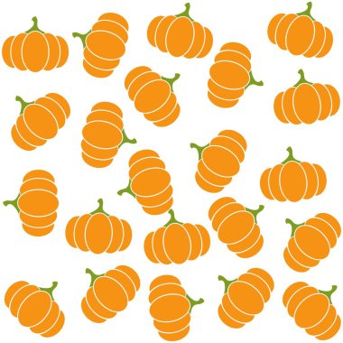 Beyaz arka planda balkabakları olan kusursuz cadılar bayramı deseni