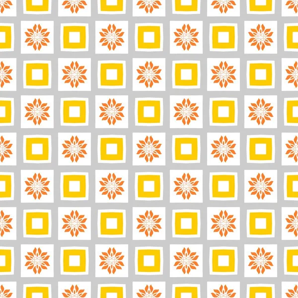 Geometrisches Muster Gelben Orangen Grauen Und Weißen Farben Stilvoller Hintergrund — Stockvektor