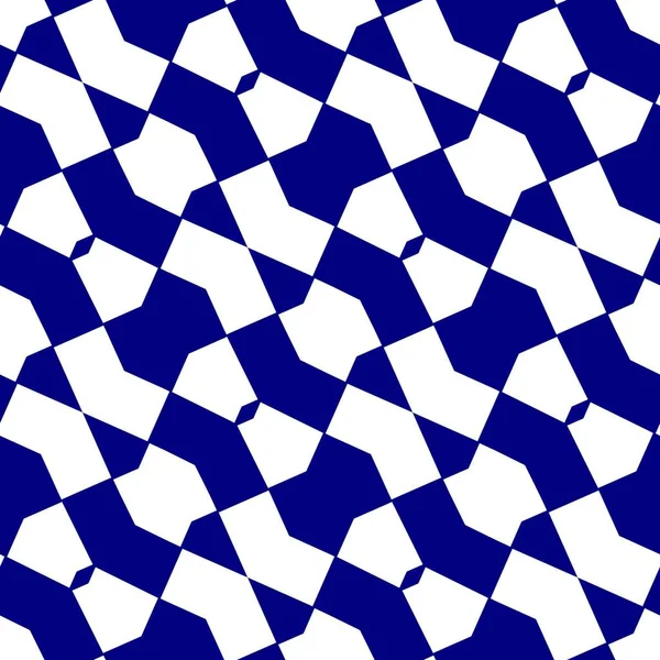 Modern Navy Blue Geometric Background Seamless Monochromatic Pattern Interior Design — Stock Vector