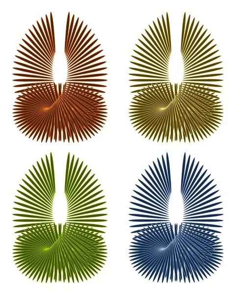 Elementos de design abstratos - em vermelho, dourado, verde e azul — Fotografia de Stock