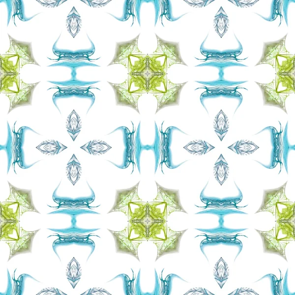 Seamless kaleidoscope texture or pattern in blue and green 1