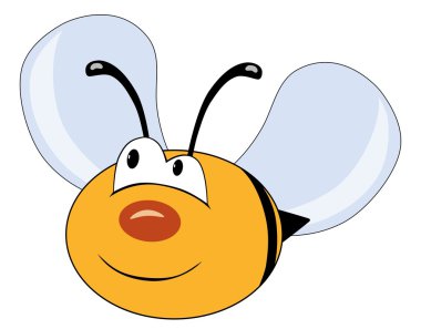 Şirin Arı karakter üzerinde beyaz izole