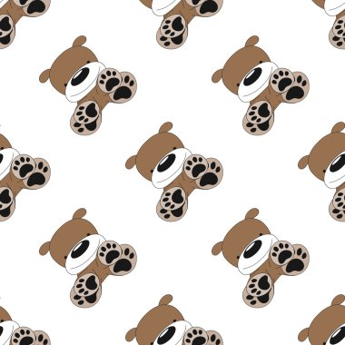 Karikatür köpek yavrusu ile sorunsuz çapraz kalıbı