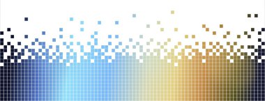 Soyut colurful arka plan-pixelated mavi ve kahverengi Mozaik