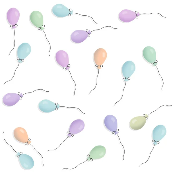 Seamless party balloon pattern on white. Seamless background — Stock Photo, Image