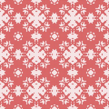 Fileto tığ işi dantel tasarım. Kırmızı sorunsuz arka plan