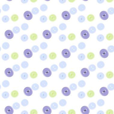 Mavi, yeşil ve mor renkli butonlar seamless modeli