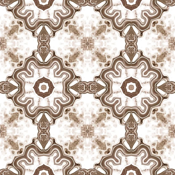 Seamless kaleidoscope texture or pattern on white 1 — Stock Photo, Image