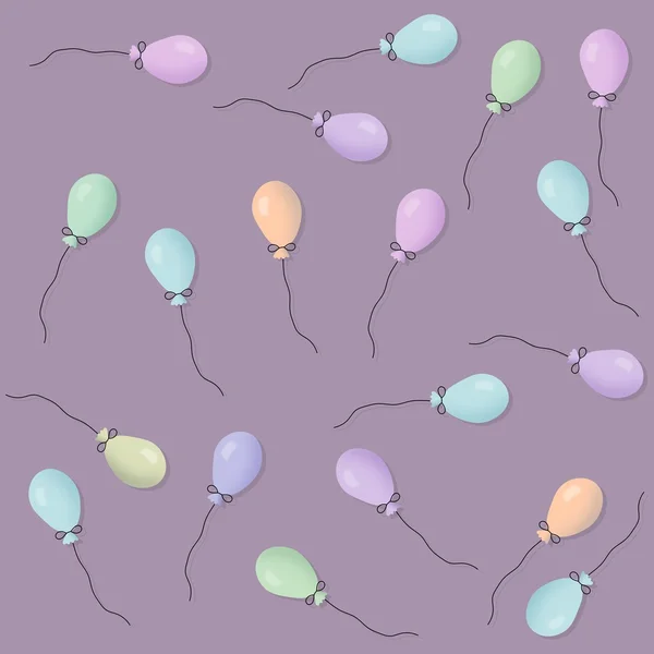 Seamless party balloon pattern on violet. Seamless background — Stock Photo, Image